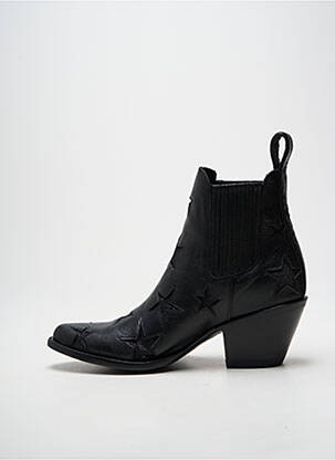 Botine/ghete vârf ascuțit toc de 7 la 9 cm negru MEXICANA femeie
