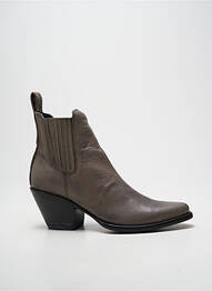Botine/ghete vârf ascuțit toc de 4 la 6 cm gri MEXICANA femme