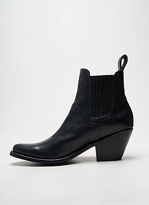 Botine/ghete vârf ascuțit toc de 4 la 6 cm negru MEXICANA femeie