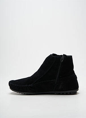 Botine/ghete vârf rotund toc plat până la 3 cm negru MINNETONKA femeie