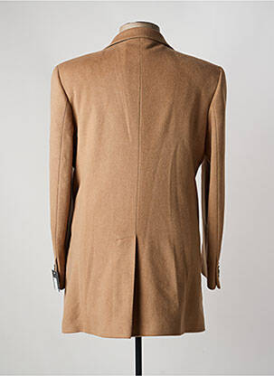Palton lung epoleți fără glugă bej WOOL AND CASHMERE bărbat