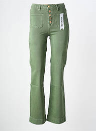 Pantalon evazat elasticitate mărime normală verde FOLYROSE femeie