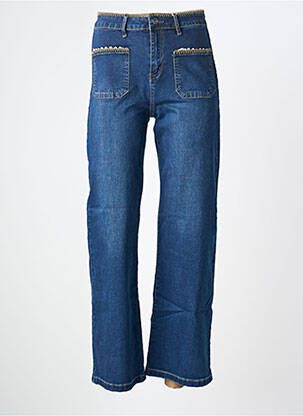 Blugi cu croială dreaptă elasticitate mărime normală albastru MAISON ONADO femme