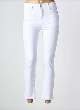 Pantalon 7/8 elasticitate mărime normală alb VIVID femeie