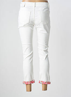 Pantalon 7/8 elasticitate mărime normală alb MAISON ONADO femeie
