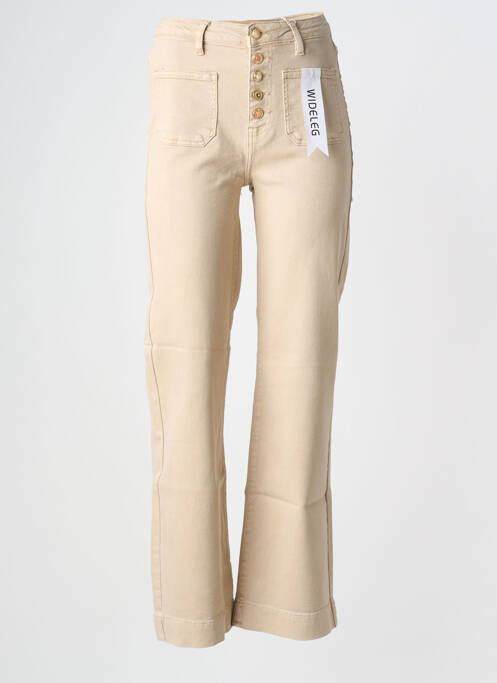 Blugi cu croială dreaptă elasticitate mărime normală bej FOLYROSE femme