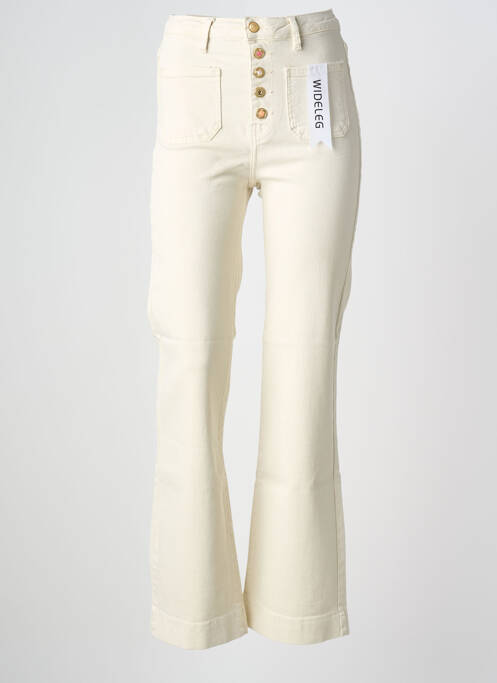 Blugi cu croială dreaptă elasticitate mărime normală bej deschis FOLYROSE femme