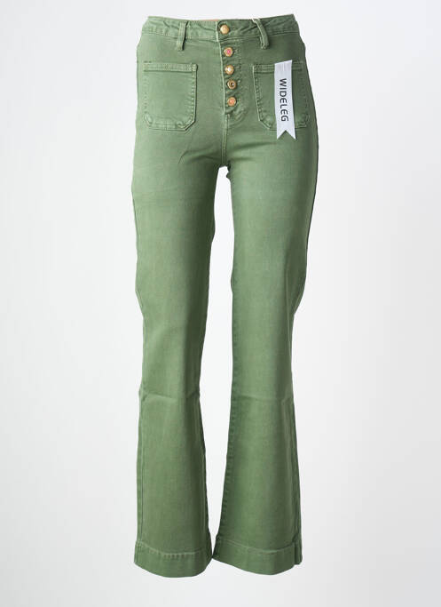 Pantalon evazat elasticitate mărime normală verde FOLYROSE femme
