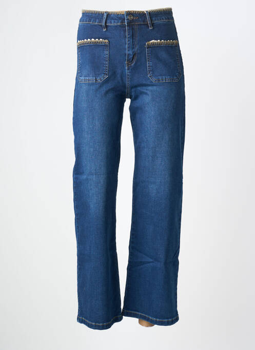 Blugi cu croială dreaptă elasticitate mărime normală albastru MAISON ONADO femme