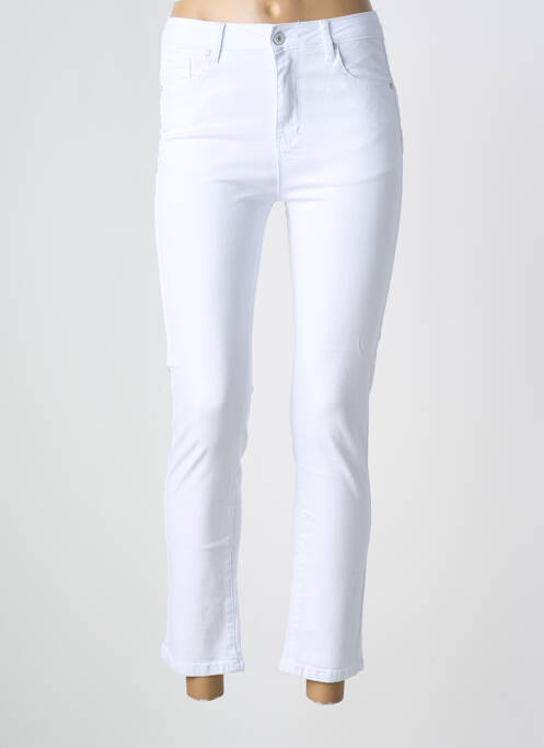 Pantalon 7/8 elasticitate mărime normală alb VIVID femme