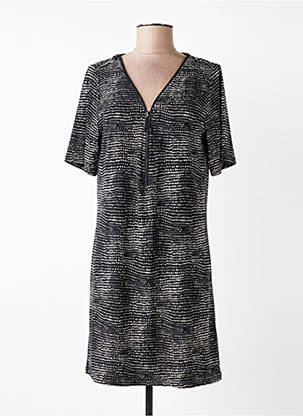 Rochie scurtă mâneci scurte mâneci scurte negru FILLE A SUIVRE femeie