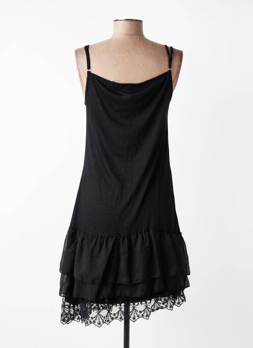 Rochie scurtă croială evazată bretele subțiri negru JIMIKA femme