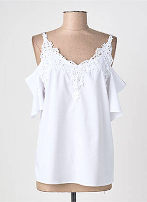 Top mâneci scurte mâneci scurte alb CC COLLECTION femme