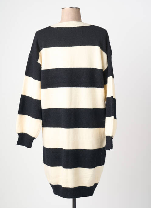 Rochie pulover guler în v mâneci lungi negru STUDIO 21 femme