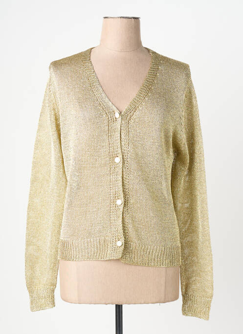 Vestă cu mâneci lungi croială cambrată auriu GOLDEN LIVE femme