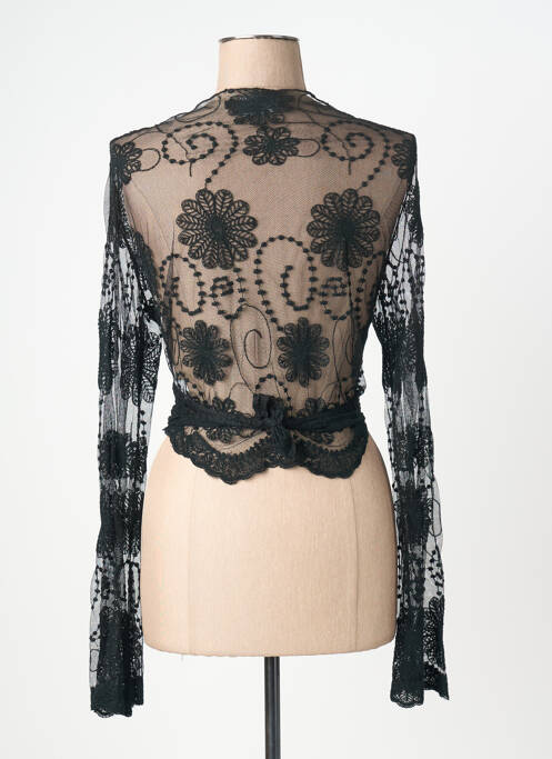 Top croială cambrată mâneci lungi negru ADA GATTI femme