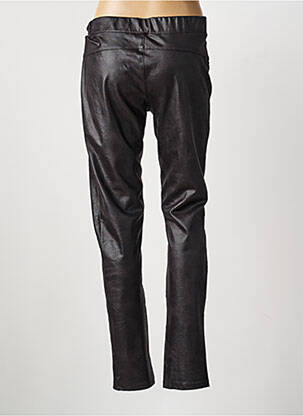 Pantalon slim talie elastică mărime normală negru CHARMING GIRL femeie