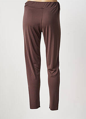 Pantalon slim talie elastică mărime normală maro CHARMING GIRL femeie