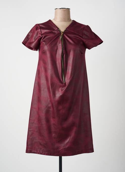 Rochie scurtă mâneci scurte mâneci scurte roșu CHARMING GIRL femme