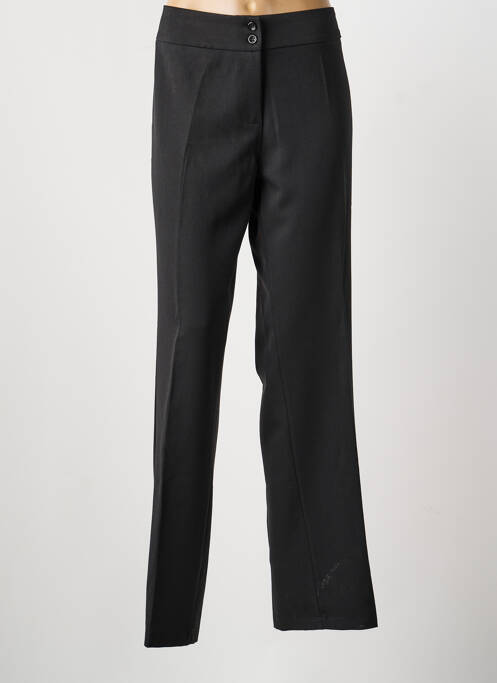 Pantalon drept țesătură crep mărime normală negru ARC EN CIEL femme