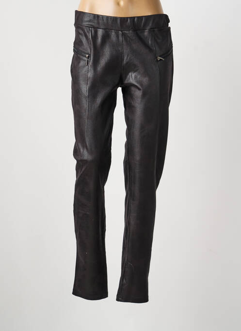 Pantalon slim talie elastică mărime normală negru CHARMING GIRL femme