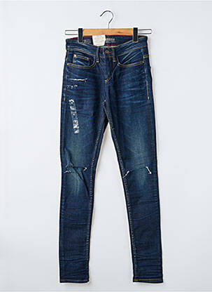 Blugi cu croială slim efect uzat decolorat mărime normală albastru BONOBO JEANS femeie