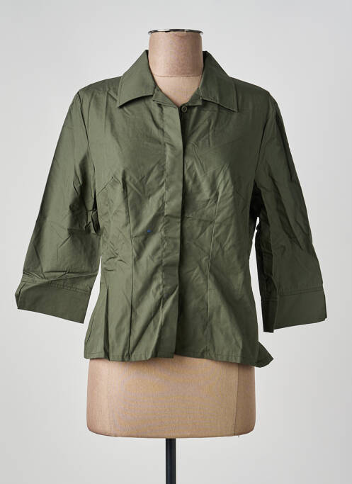 Cămașă croială cambrată mâneci lungi verde PIMKIE femme