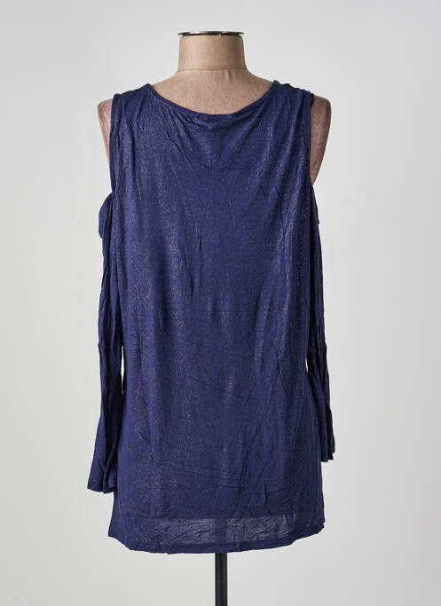 Top țesătură jersey mâneci lungi albastru PHILDAR femme