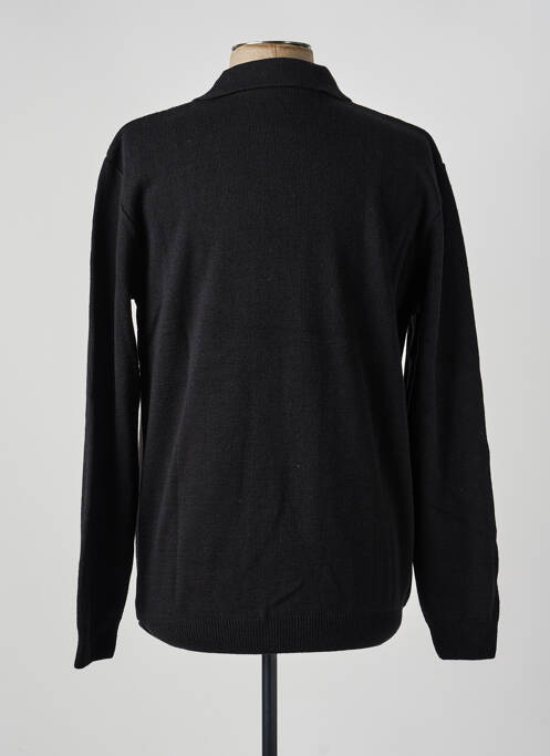 Polo țesătură melanj mâneci lungi negru DAMART homme