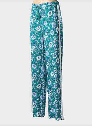 Pantalon larg țesătură poplin mărime normală verde MARINA RINALDI femeie