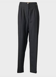 Pantalon drept elasticitate mărime normală negru SAINT HILAIRE femme