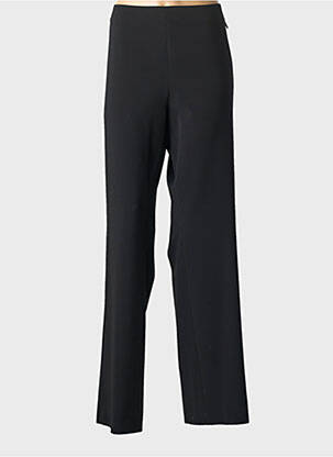 Pantalon drept țesătură poplin mărime normală negru SAINT HILAIRE femeie