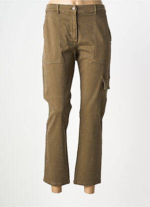 Pantalon 7/8 elasticitate mărime normală verde MARINA RINALDI femme