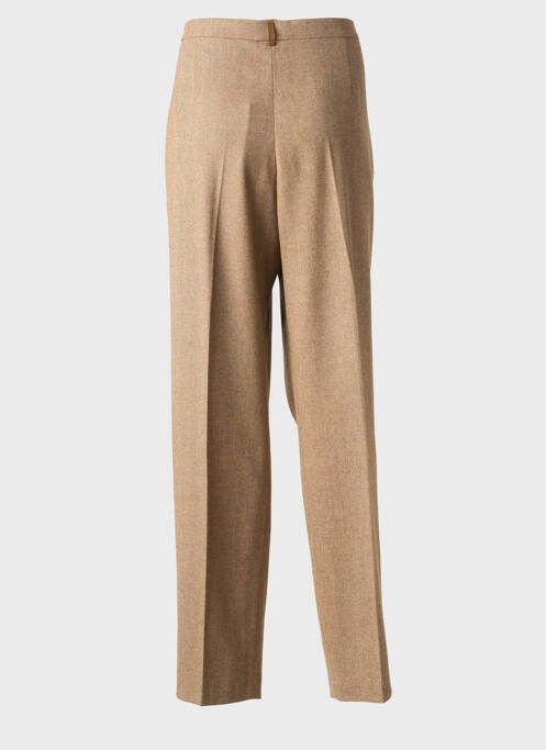 Pantalon larg închidere cu fermoar sub clapetă cu nasturi mărime normală maro SAINT HILAIRE femme