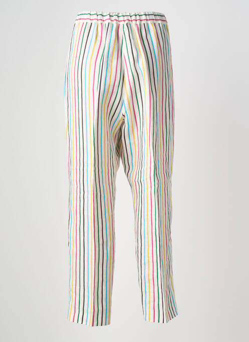 Pantalon drept închidere cu fermoar sub clapetă cu nasturi mărime normală alb MARINA RINALDI femme