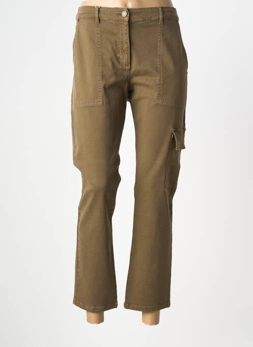 Pantalon 7/8 elasticitate mărime normală verde MARINA RINALDI femme