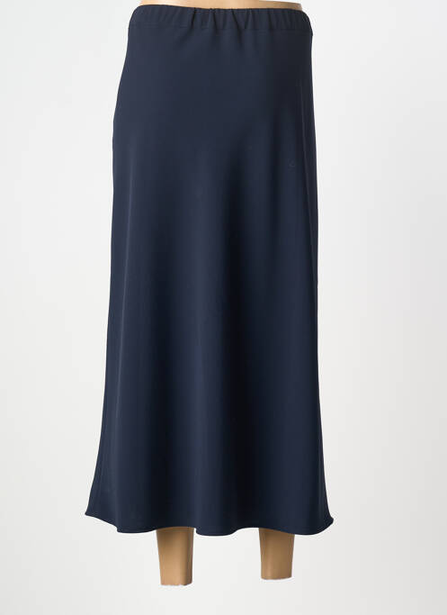 Fustă lungă țesătură crep albastru MARINA RINALDI femme