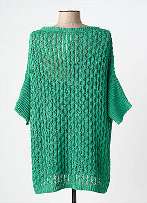 Pulover guler rotund mâneci scurte verde MARINA RINALDI femeie