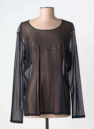 Top guler rotund mâneci lungi negru MARINA RINALDI femme