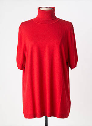 Pulover plasă fină mâneci scurte roșu MARINA RINALDI femme