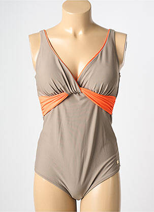 Costum de baie dintr-o singură piesă elasticitate top sutien modelat maro MARINA RINALDI femme