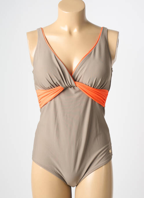 Costum de baie dintr-o singură piesă elasticitate top sutien modelat maro MARINA RINALDI femme