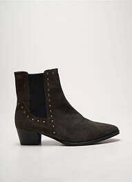 Botine/ghete vârf ascuțit toc de 4 la 6 cm gri REQINS femme