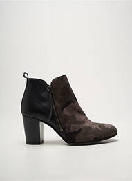 Botine/ghete toc pătrat toc de 7 la 9 cm negru REQINS femme