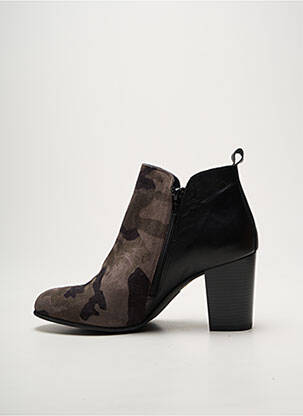 Botine/ghete toc pătrat toc de 7 la 9 cm negru REQINS femeie