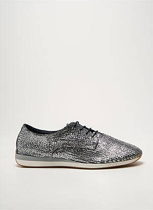 Adidași țesătură satinată toc plat până la 3 cm argintiu REQINS femme