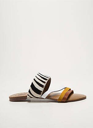 Mulete/saboți chiquet toc plat până la 3 cm maro REQINS femme