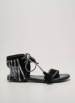 Sandale/pantofi decupați chiquet toc plat până la 3 cm argintiu REQINS femme