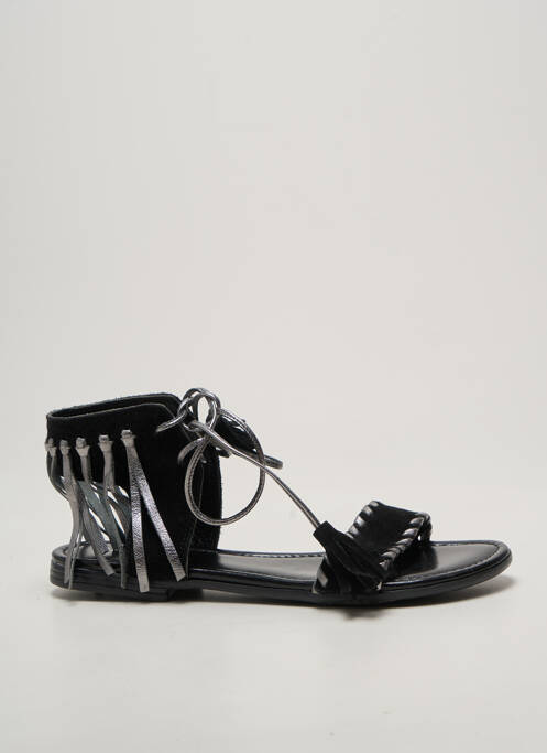 Sandale/pantofi decupați chiquet toc plat până la 3 cm argintiu REQINS femme