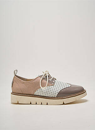 Derby-uri material neted toc plat până la 3 cm gri ARMISTICE femme